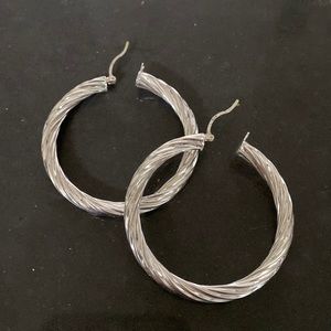 Sterling silver hoops